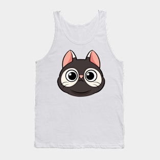 Cartoon cute cat face Tank Top